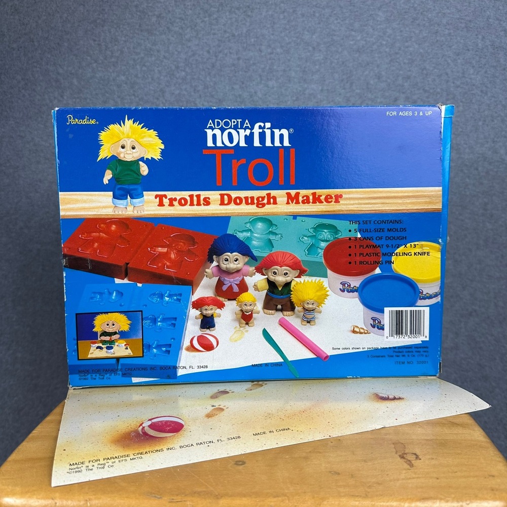 Vtg Adopt a Norfin Troll Maker Paradise Play Set with Molds NO‎ DOUGH - Picture 10 of 10